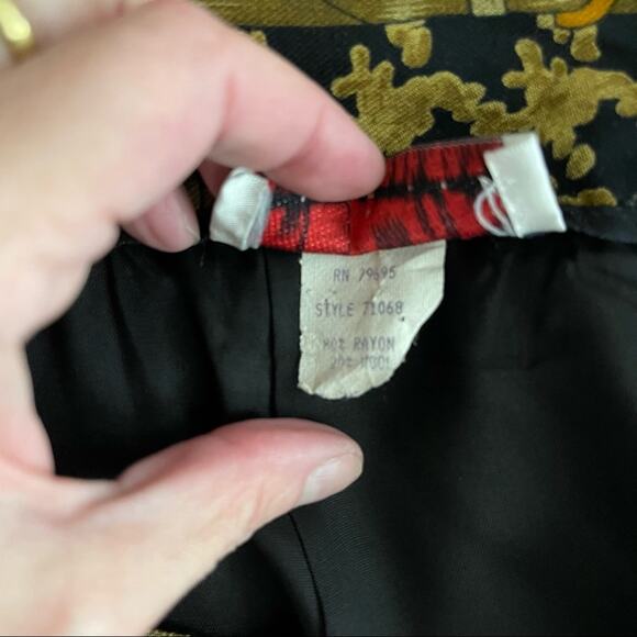 Vintage blue tan wool bridle equestrian plaid 80s 90s midi skirt small - Picture 8 of 8